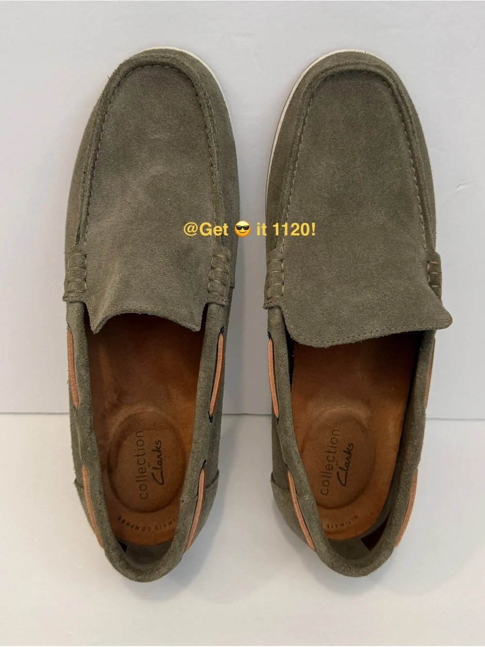 Clarks Morven Sun Men’s Slip-On Olive Suede Leather Shoes 261481757 Size 10 US